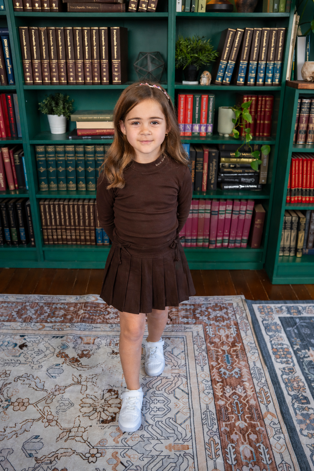 ON REPEAT RIB TURTLENECK - CHOCOLATE